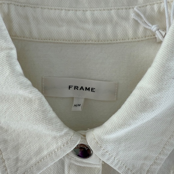 Frame, M, Au Natural Clean, Crochet Swing Shirt - Picture 2 of 5